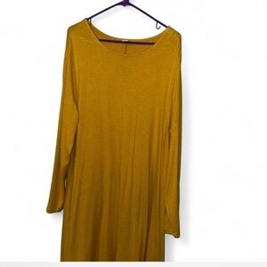 Old Navy Mustard Long Sleeve Dress